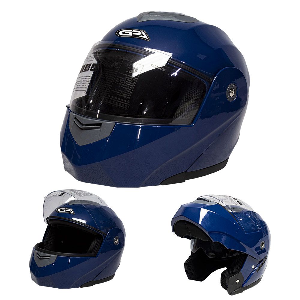CASCO MOTO ABATIBLE AZUL L TM 18023 L