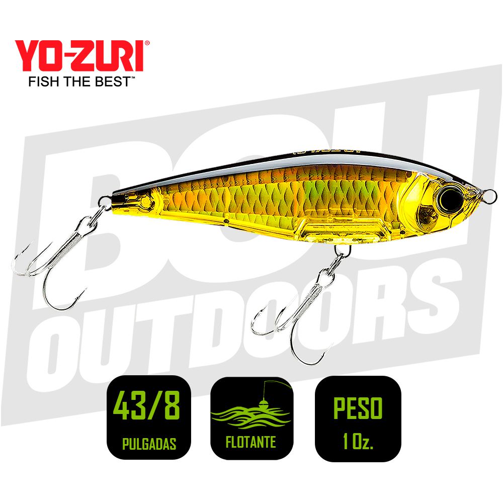 YO-ZURI INSHORE TWITCHBAIT 4 3/8 PULG 1OZ GOLD BLACK R1348HGBL | Bou ...