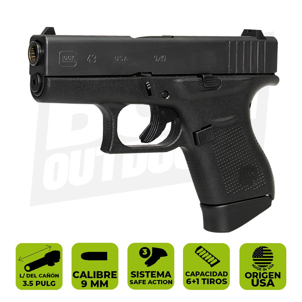 PISTOLA GLOCK 43 CAL. 9MM Bou Outdoor Store