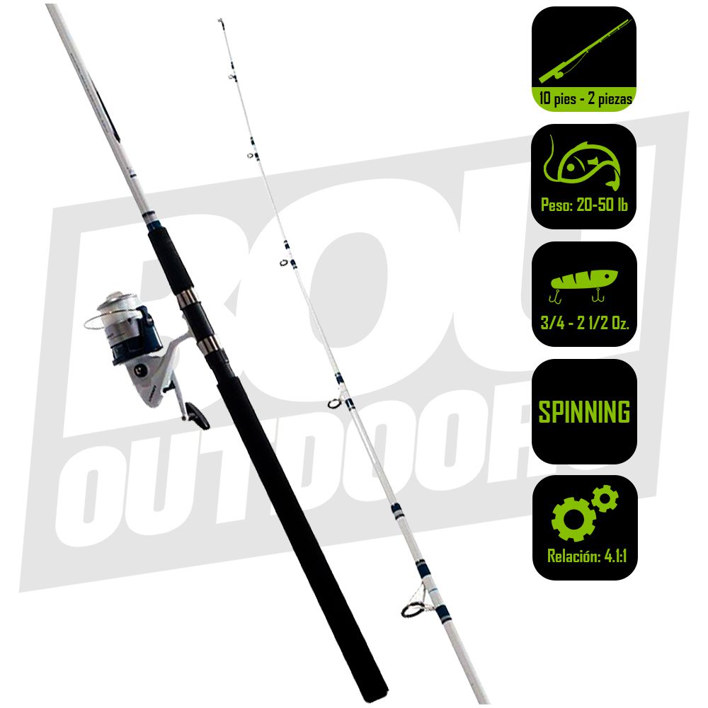 Canna Da Surf Okuma Tundra In Fibra Di Vetro – Vello Durevole Con Guide Ceramiche – Dimensioni 116,8 Cm