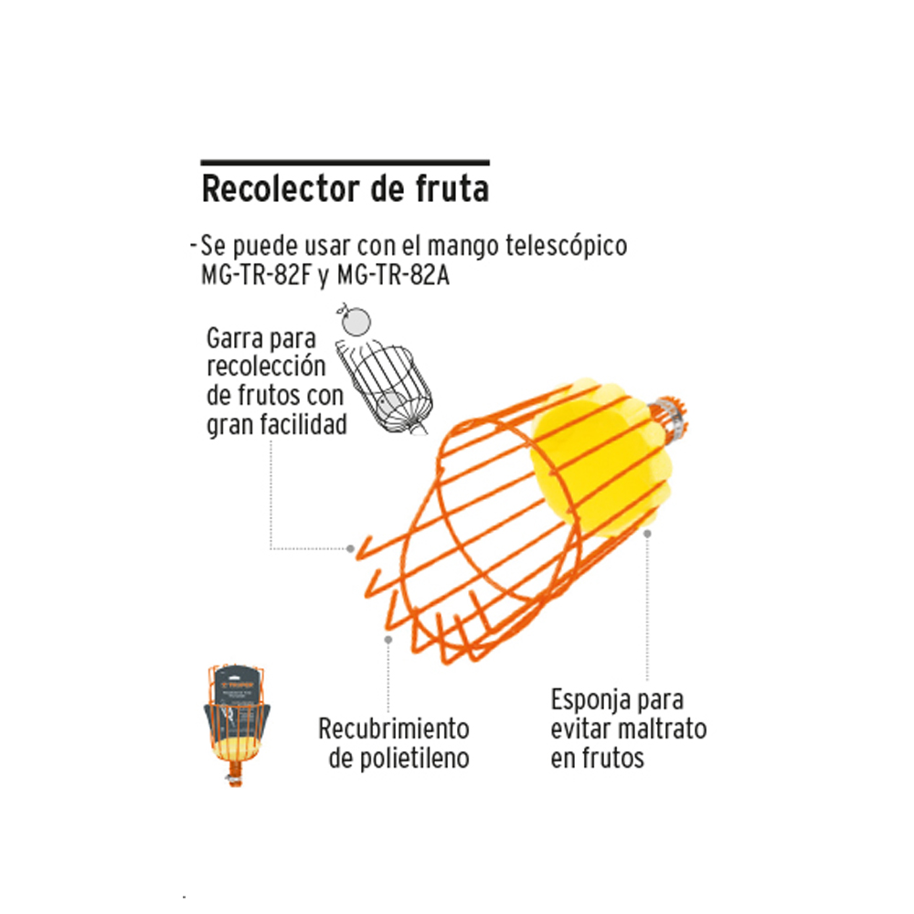 CORTA FRUTAS CON ESPUMA TRUPER 14338