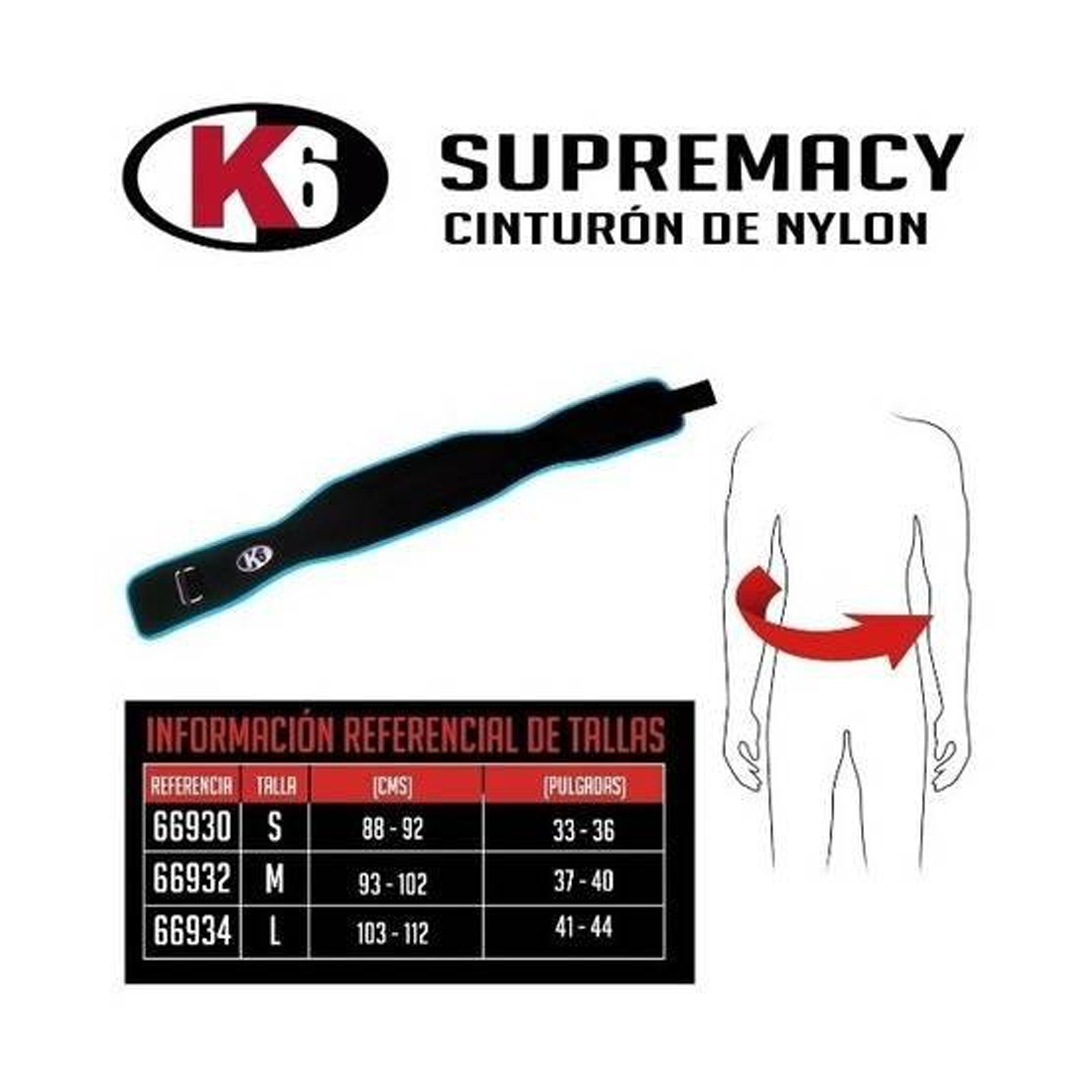 CINTURON P/LEVANTAMIENTO PESAS K6 SUPREMACY ROSADO 67035 L