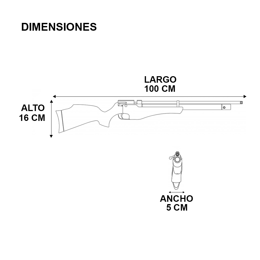 RIFLE CHINESE AN500 CAL. .22 S/MIRA