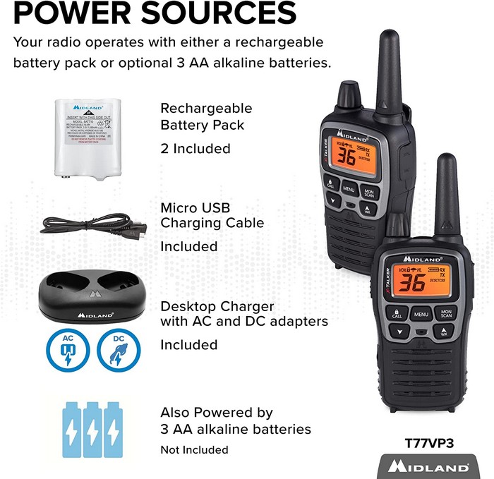 RADIO MIDLAND T77VP5 38 MILLAS (PAR+BASE+BAT)