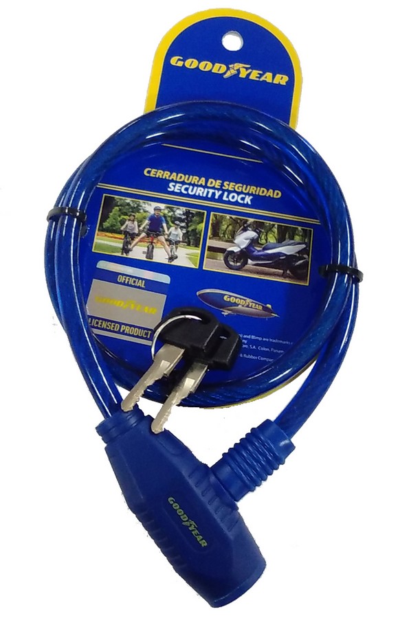 CABLE SEGURIDAD PARA BICICLETA GOODYEAR 991-85382