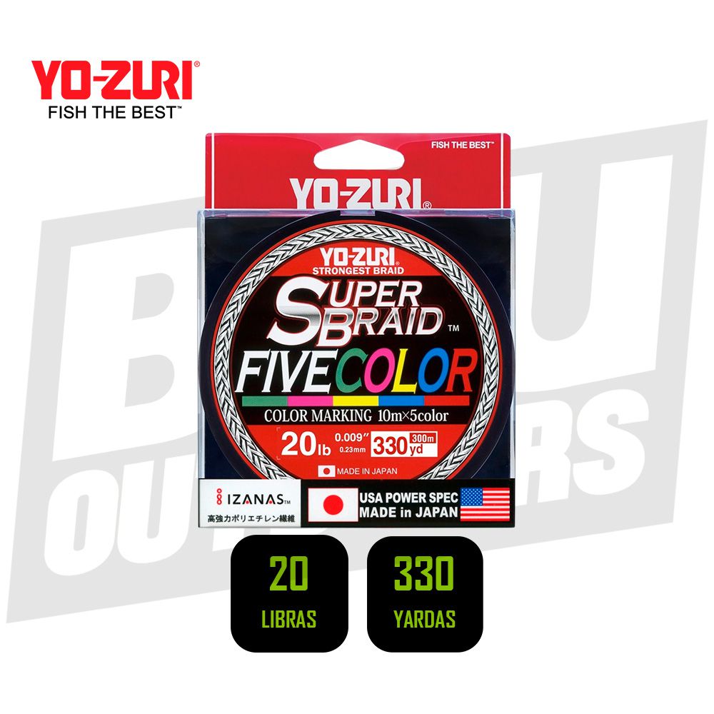 HILO NYLON PESCA YO-ZURI SUPERBRAID 20LB 330YD YZ SB R1461