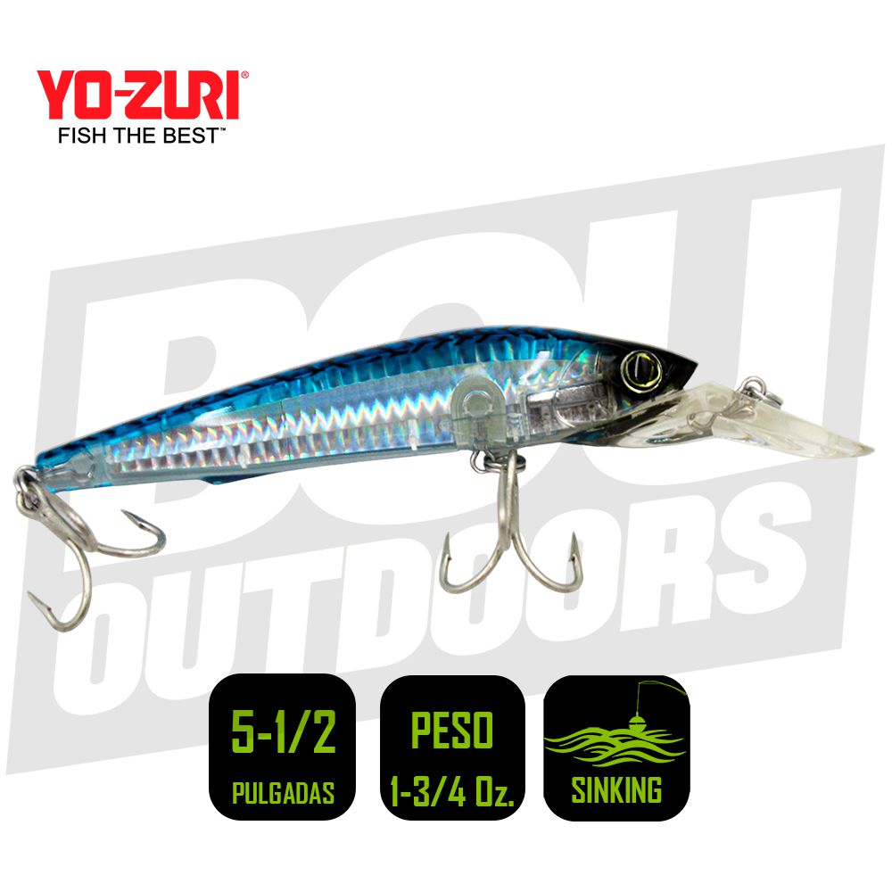 YO-ZURI 3D DIVER S 140MM 5 1/2 PULG 1 3/4 OZ BLUE MACKEREL R1456-CPBM