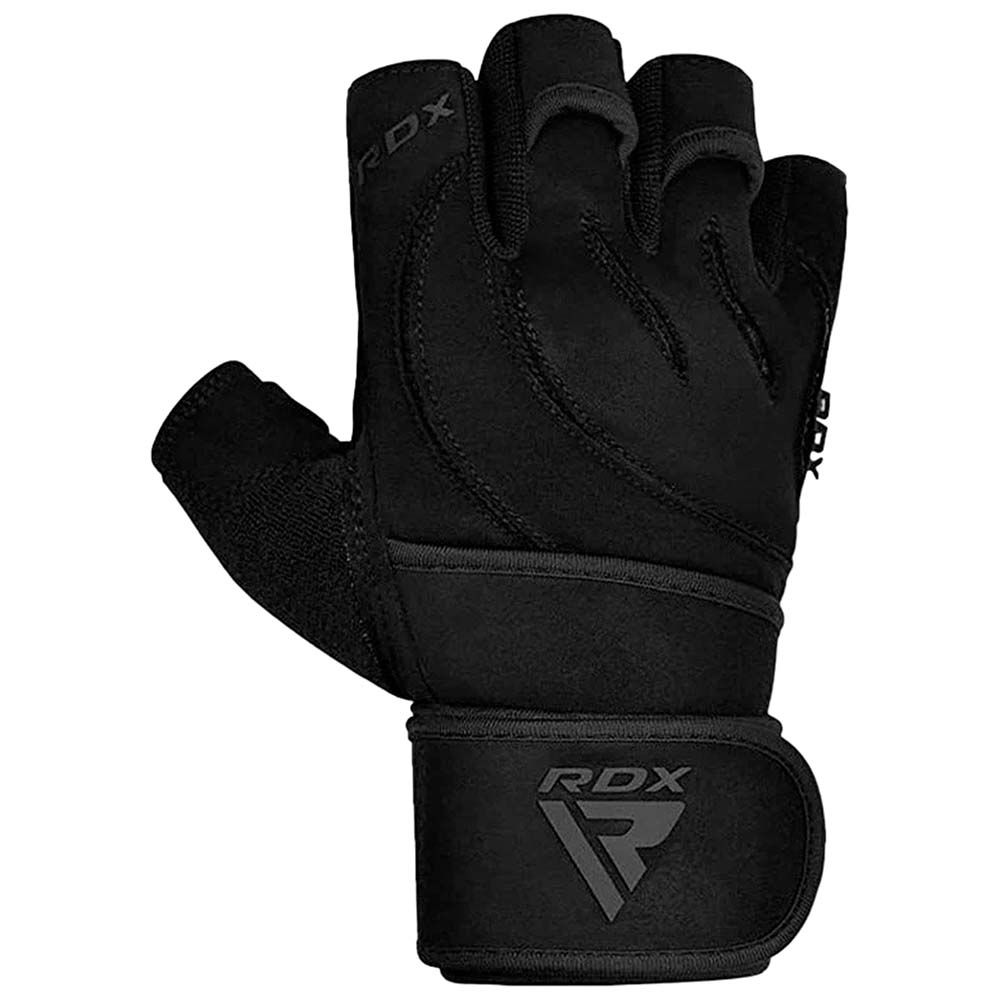 GUANTES P/PESAS RDX NEGRO PLUS-L WGM-L4B-L+