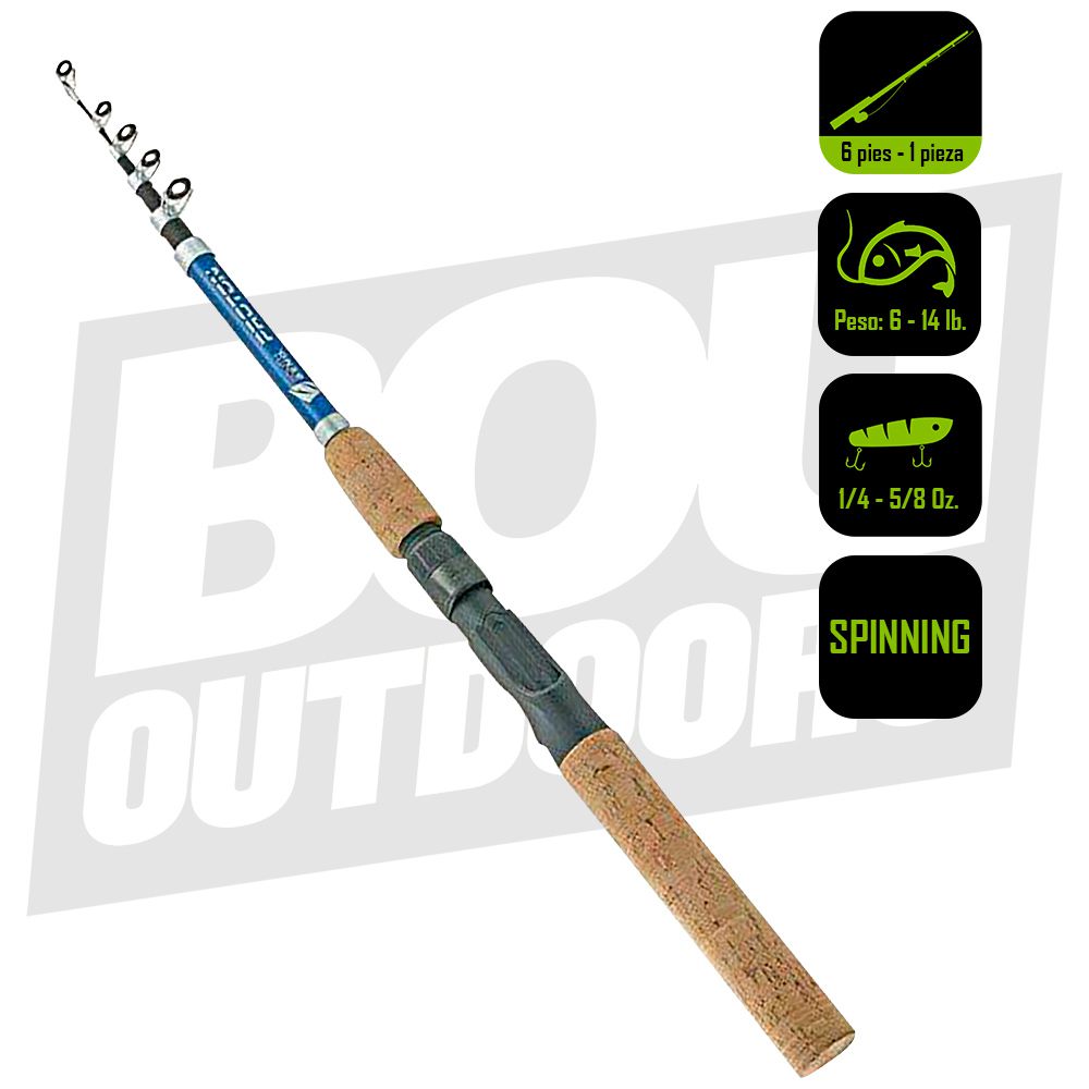 CAÑA PESCA SPINNING PROTON 6 PIES 5SEC TELESC SBP-605M/TSP