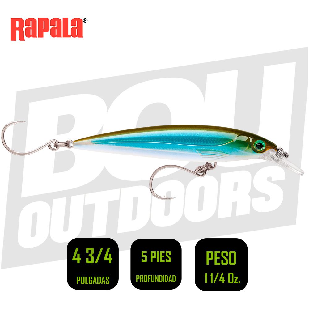 RAPALA SXRL12MBS LONG CAST MOSS BACK SHINER 4 3/4 PULG 1 1/4OZ