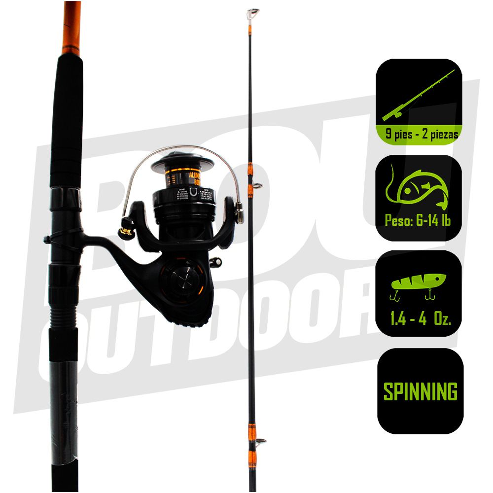 CAÑA PESCA CON CARRETE SPINNING DAIWA ELIMINATOR 45/9 ELTR45G902MH