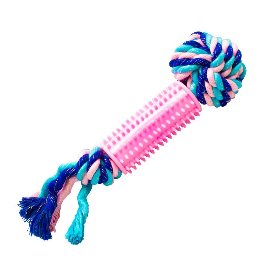JUGUETE PARA  MASCOTA LIMPIA DIENTES CON LAZO 7.5X30CM AP-D028-007