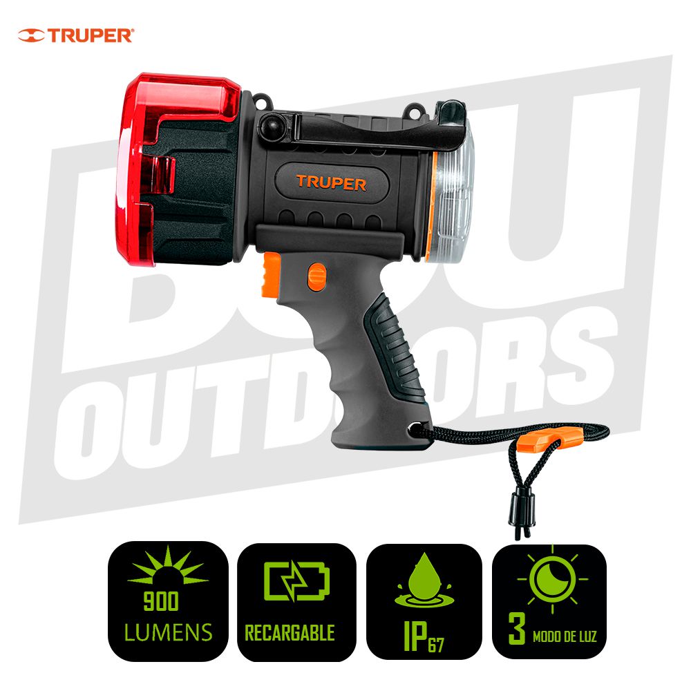 LAMPARA DE MANO REFLEC. RECARGABLE LED 900LM TRUPER 102404