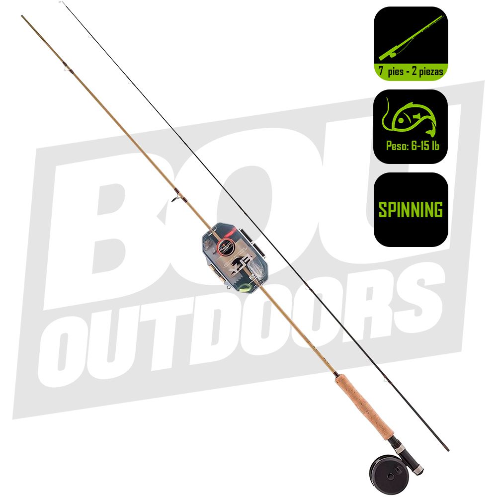 CAÑA PESCA  CON CARRETE  FLY COMBO R2FISH 9 PIES R2F4-AL/F