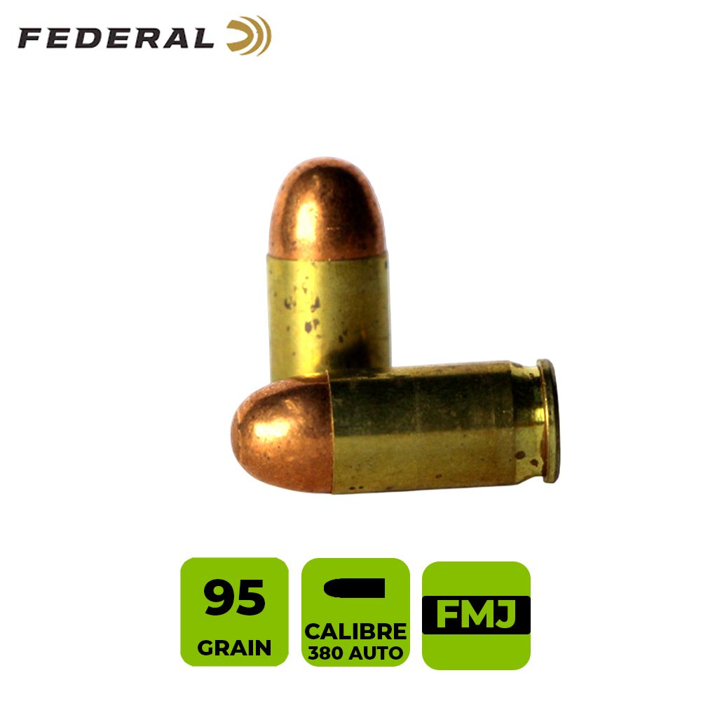 CARTUCHO FEDERAL CAL. 380  FMJ