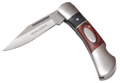 NAVAJA CAZADOR INOX. 3PULG. CON VAINA IMACASA 13270