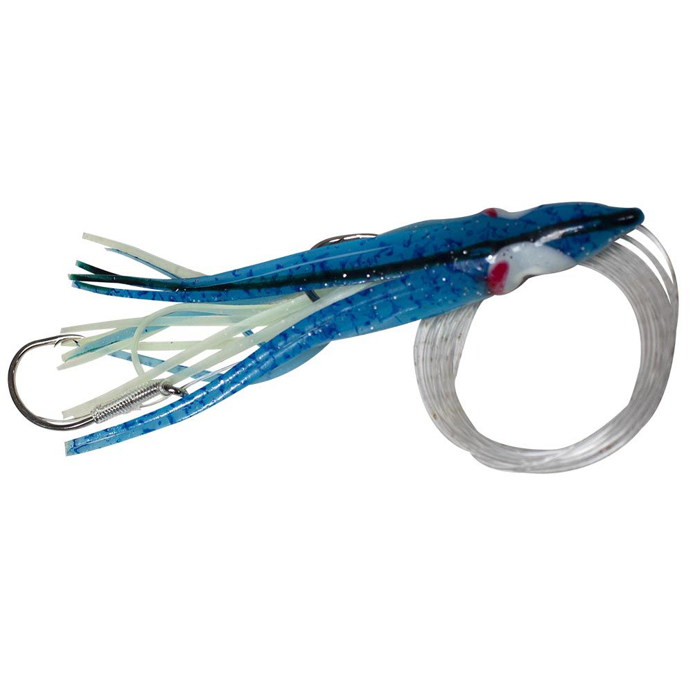 SQUID SKIRT RSQ45-191 RIGGED SUNRISE 4 1/2 PULG GLOW BLUE &amp; BLACK STRIPE