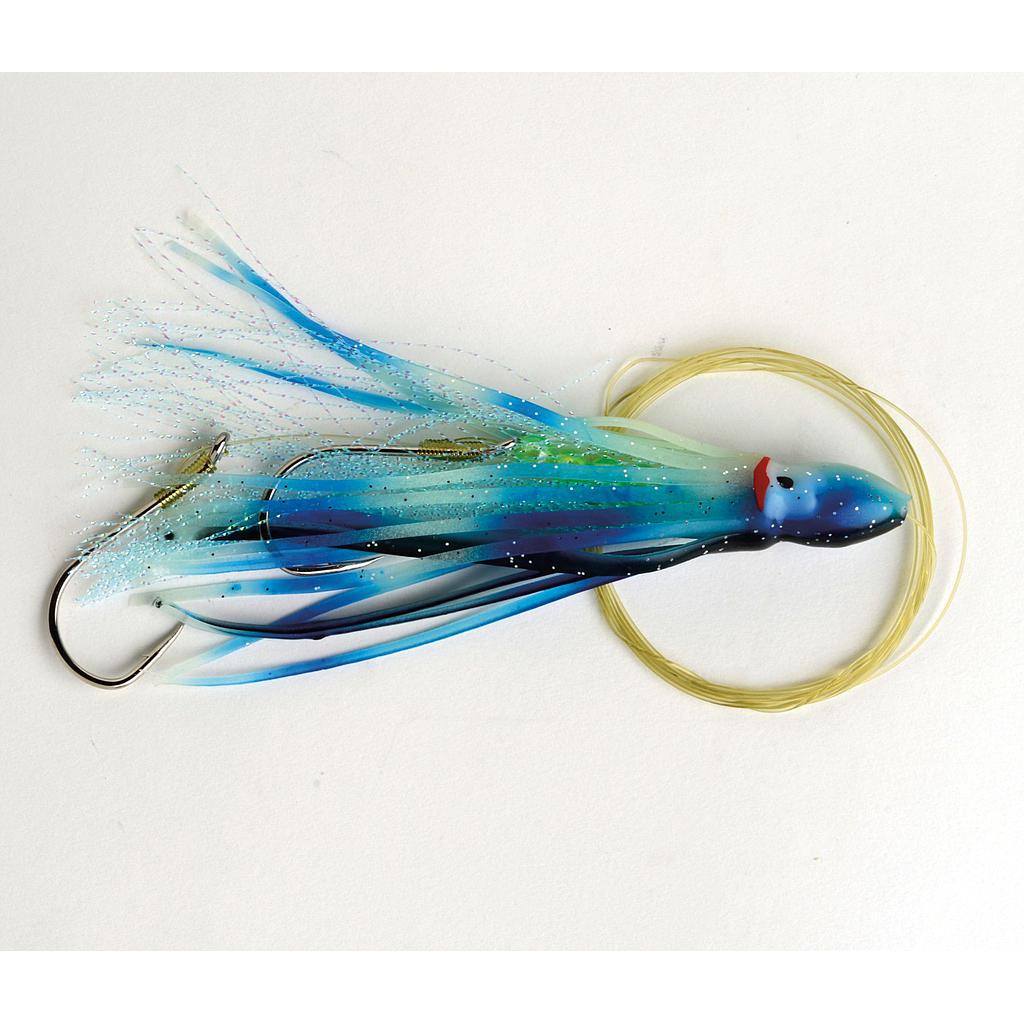 SQUID SKIRT RSQ45-191 RIGGED SUNRISE 4 1/2 PULG GLOW/BLUE &amp; BLACK STRIPE
