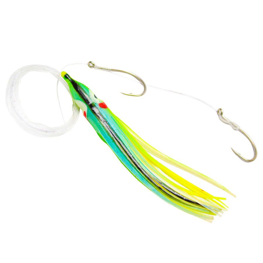 SQUID RIGGED SQDR45137 4.5 PULG UV GREEN/BLUE/BLACK ST