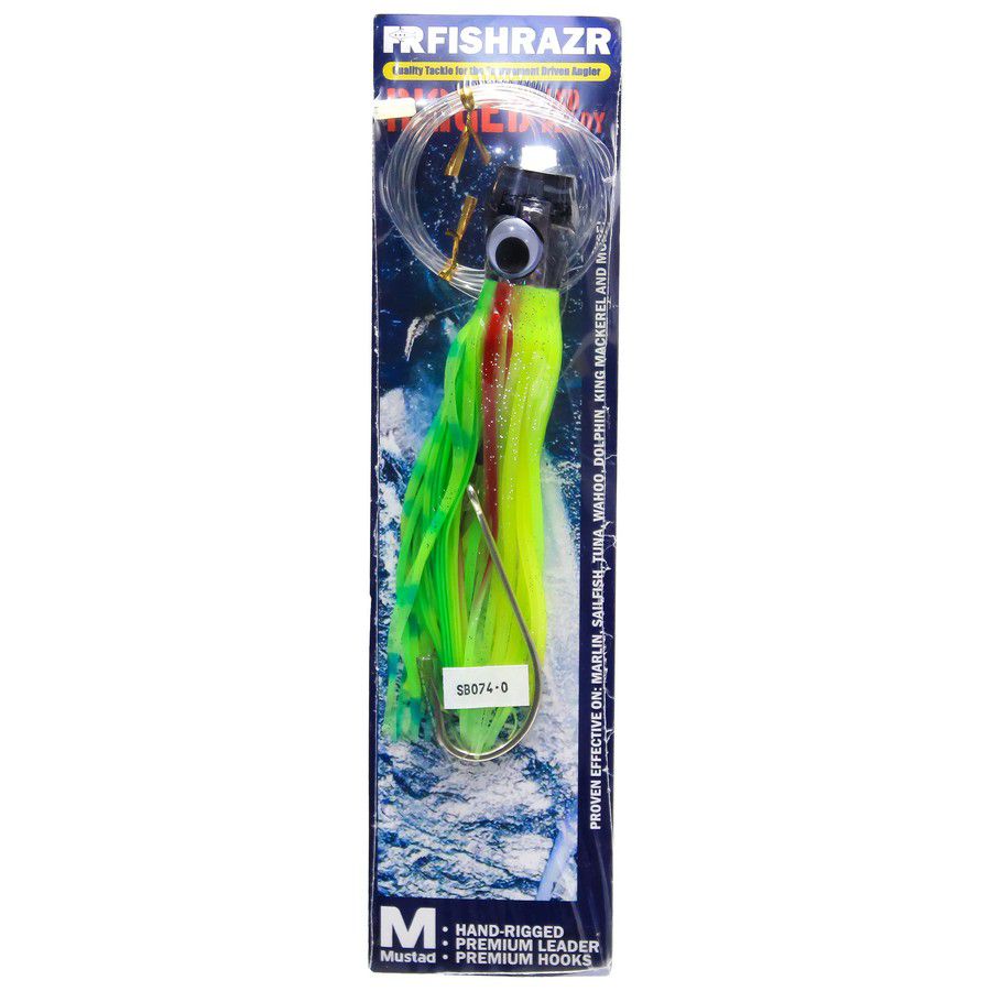 RIGGED DOLPHIN DAZE FISH RAZR FR428 SILVER/GREEN
