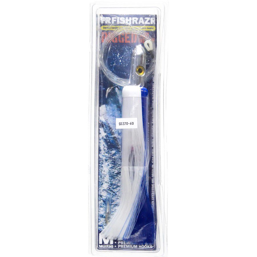 FISH RAZR FR404 9PULG RIGGED CHROME CATCHER BLUE/WHITE
