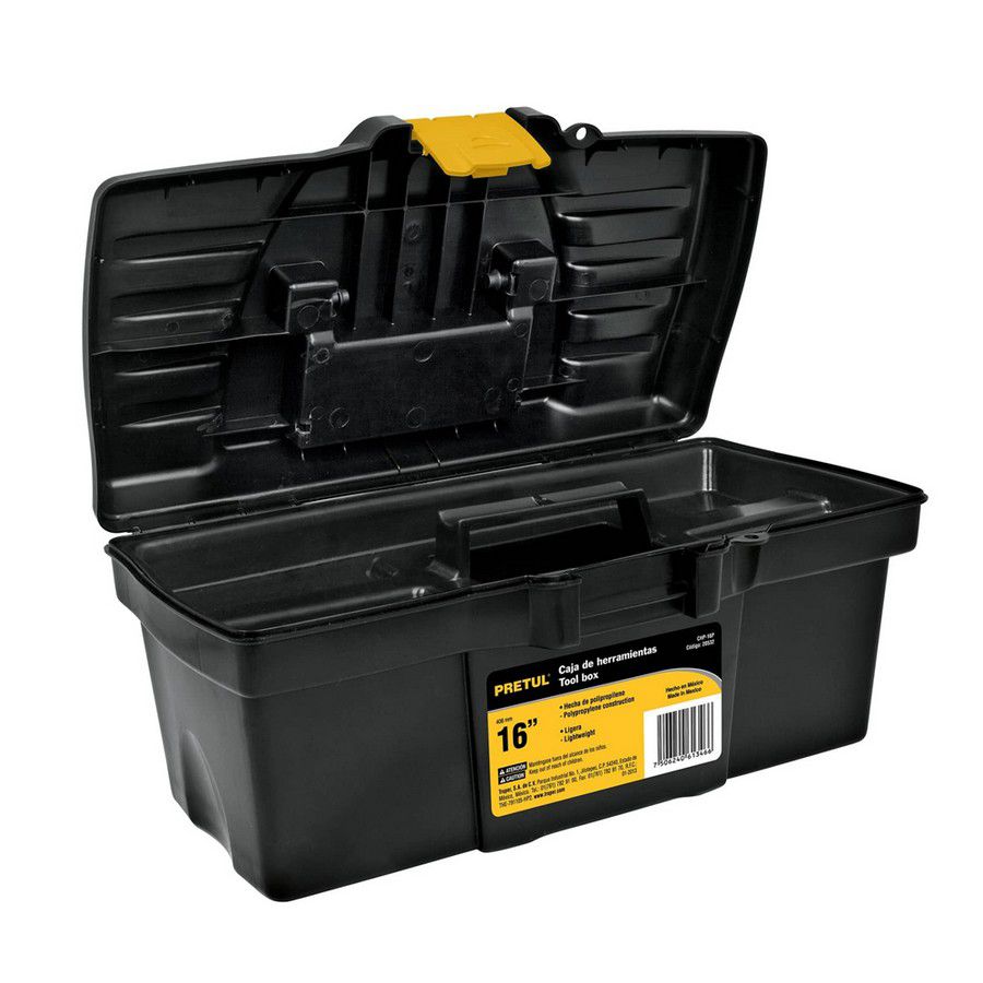 CAJA PARA HERRAMIENTAS PLASTICA SIN COMPARTIMIENTOS 13 PULG. TRUPER/PRETUL 20531