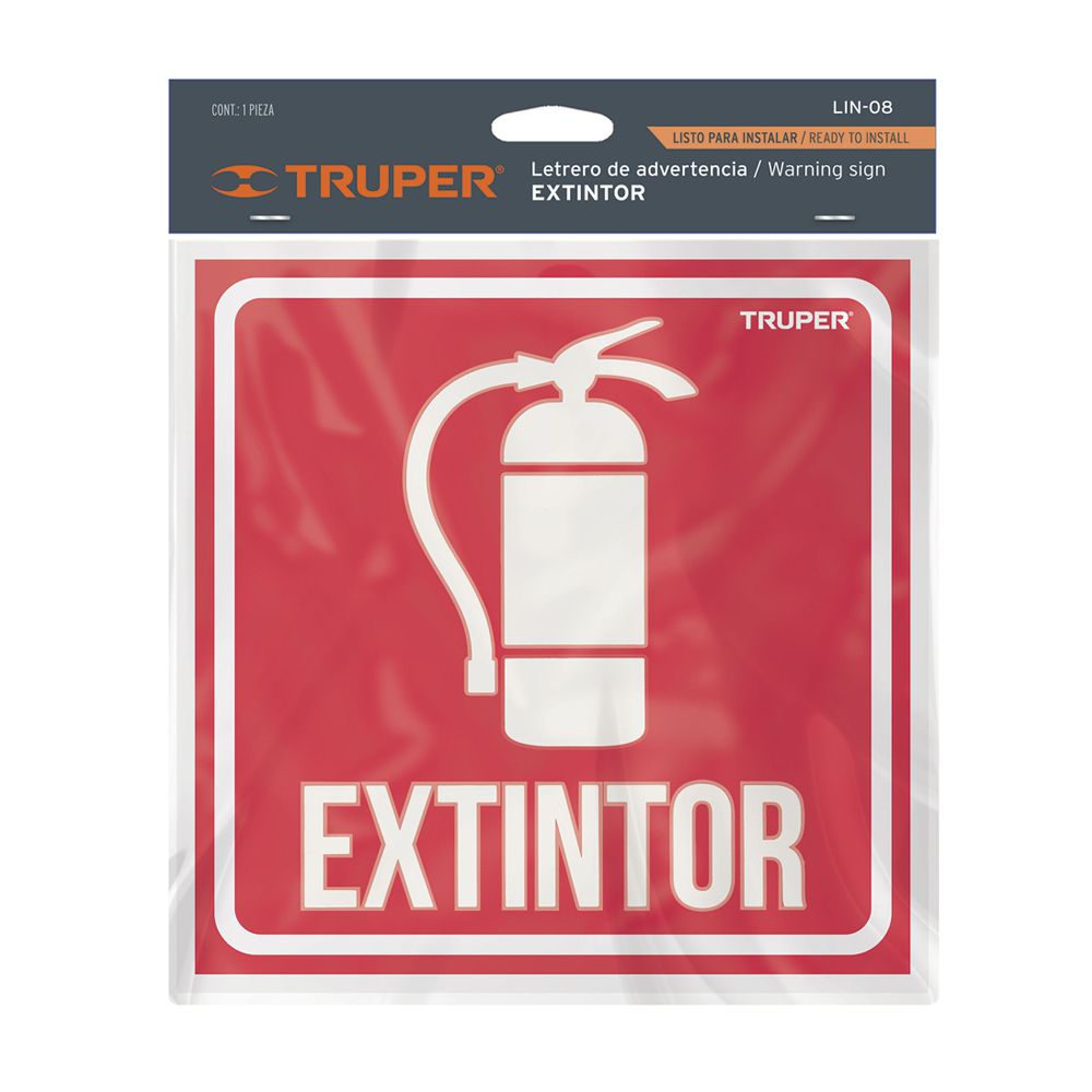 LETRERO EXTINTOR TRUPER 18434