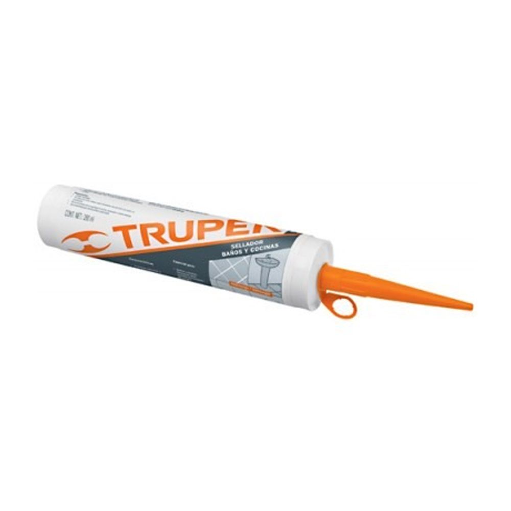 SILICON BAÑO Y COCINA TUBO 280 ML. (BLANCO) TRUPER 18566 (NC)