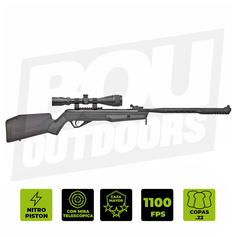 RIFLE BENJAMIN VAPORIZER NP ELITE SBD GOLD C/MIRA BVH22TPSS-SX .22