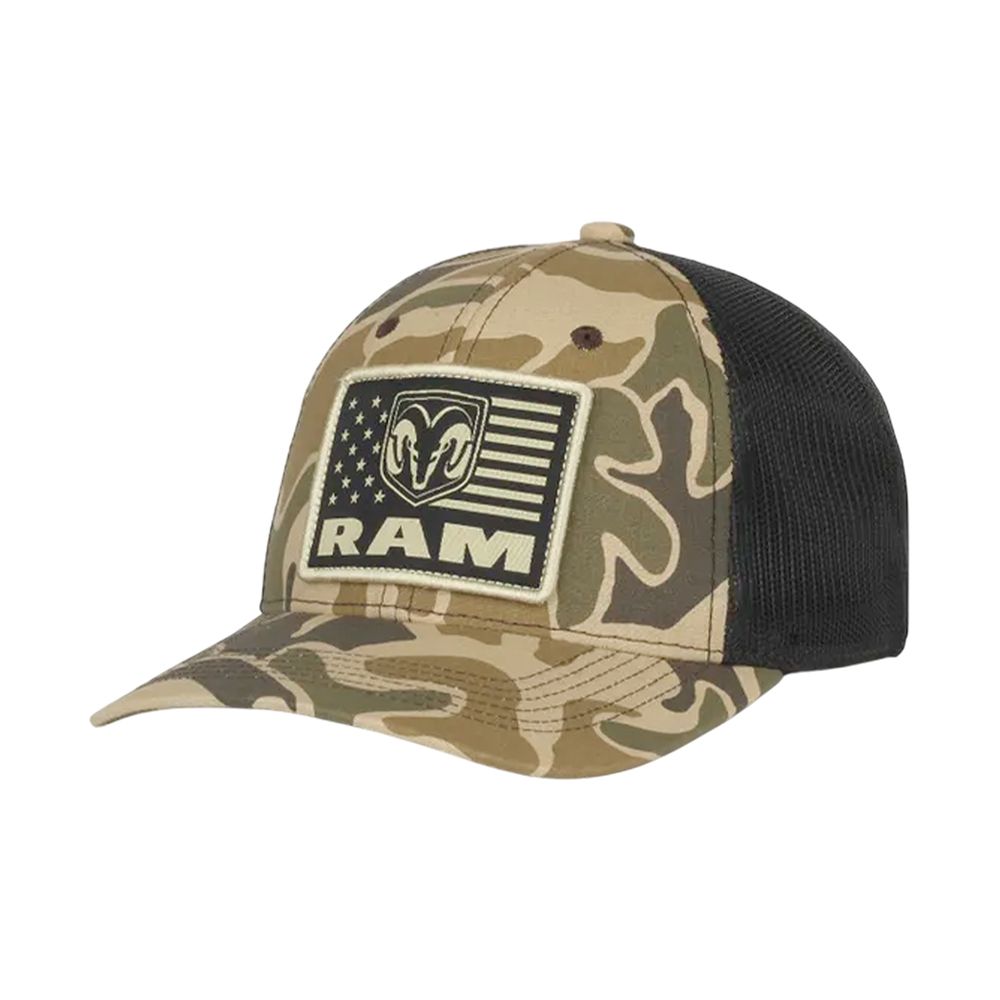 GORRA OUTDOOR RAM TRUCK FLAG LOGO MESHBACK CAMO/BLACK RAM16
