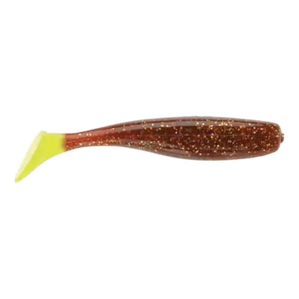 SHAD TAIL DOA 3 PULG 80351 C.A.L. ROOTBEER/CHARTREUSE (12)