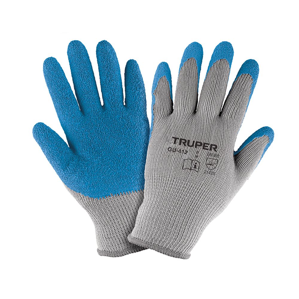 GUANTE POLIESTER RECUBRIMIENTO LATEX RUGOSO M TRUPER 15266