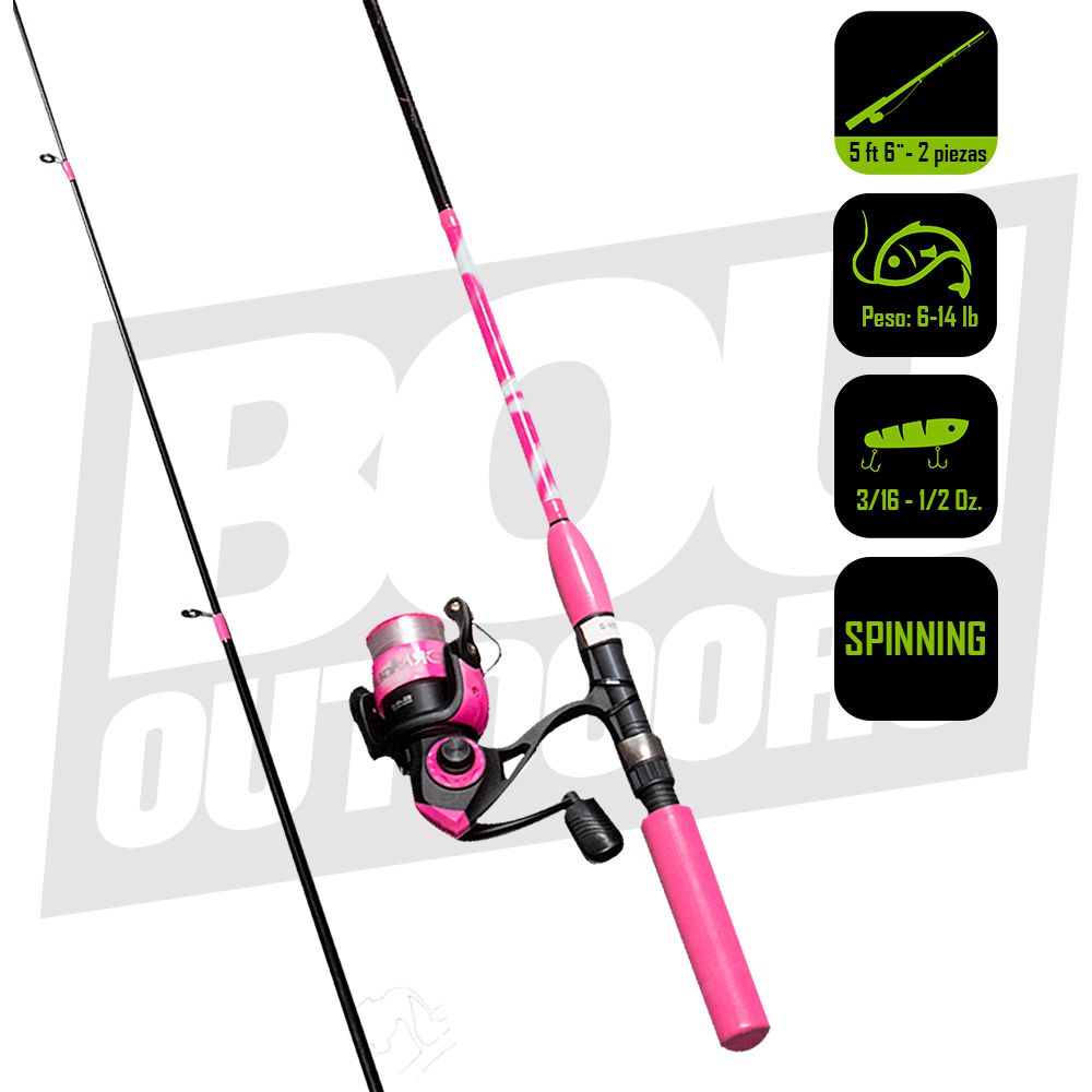 CAÑA PESCA  CON CARRETE  SPINNING WORM GEAR 5PIES 6PULG WG-SPN/A-2