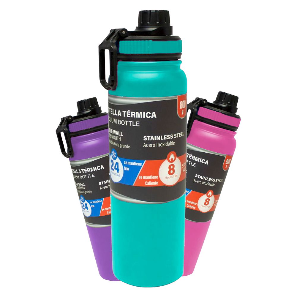 BOTELLA TERMICA 800ML V/COLORES SV-MT-681