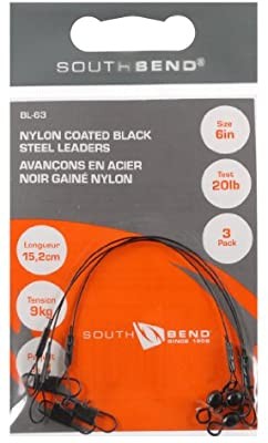 LEADER 6IN. 20LB. (3) BLACK BL-63