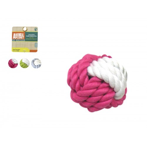JUGUETE P/ MASCOTA PELOTA LAZO 6CM AP-D014-007