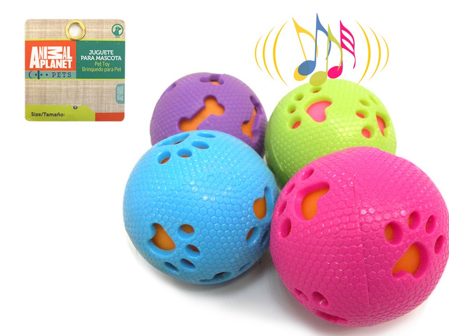 JUGUETE PARA MASCOTA PELOTA CON SONIDO 7CM AP-D711-177