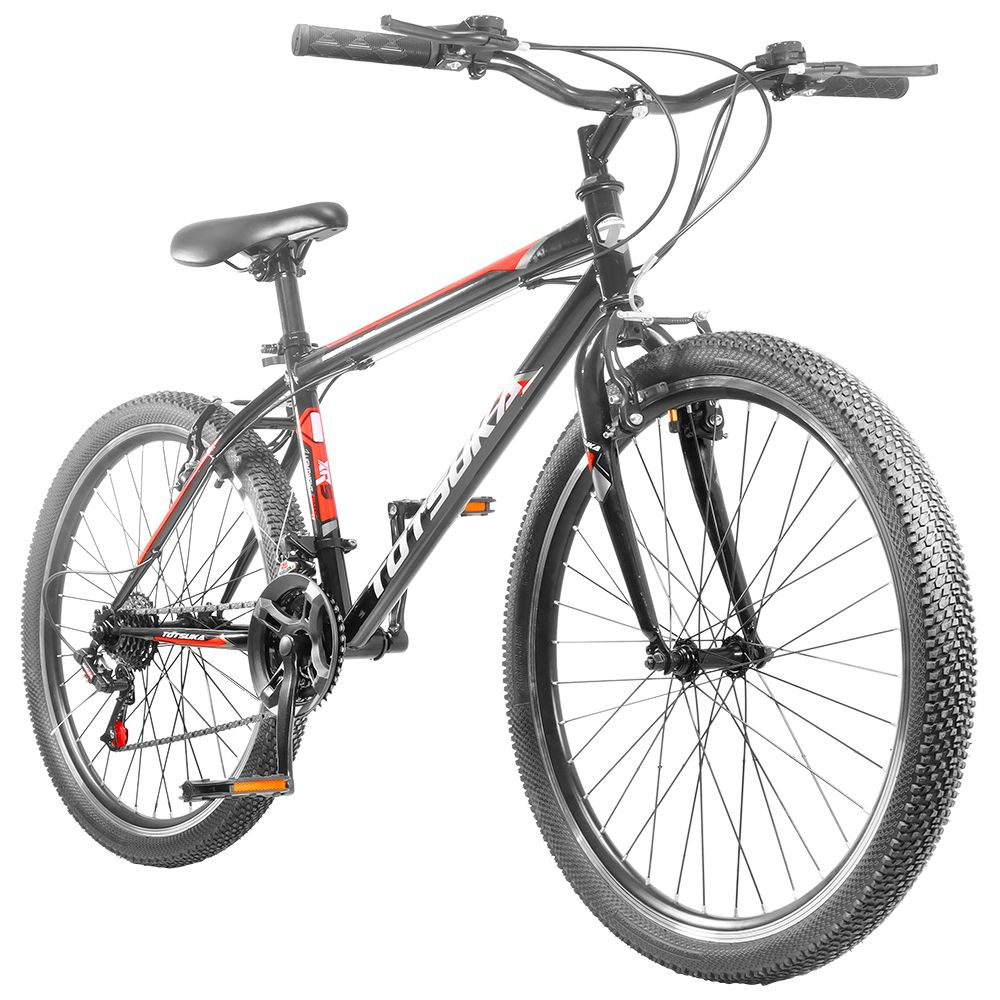 BICICLETA MTB TOTSUKA RIN 26 NEGRO CON ROJO MONTPELLIER