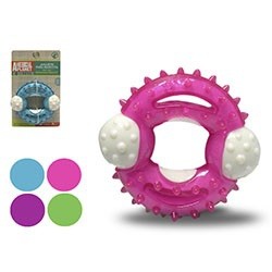 JUGUETE P/ MASCOTA LIMPIA DIENTES REDONDO 9.5X10CM AP-D711-163 (DESC)