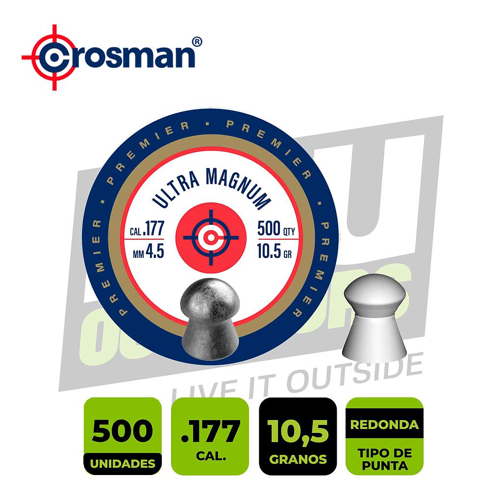 BALINES CROSMAN PREMIER ULTRA MAG. DOMED LUM77 .177 (500) (DESC)