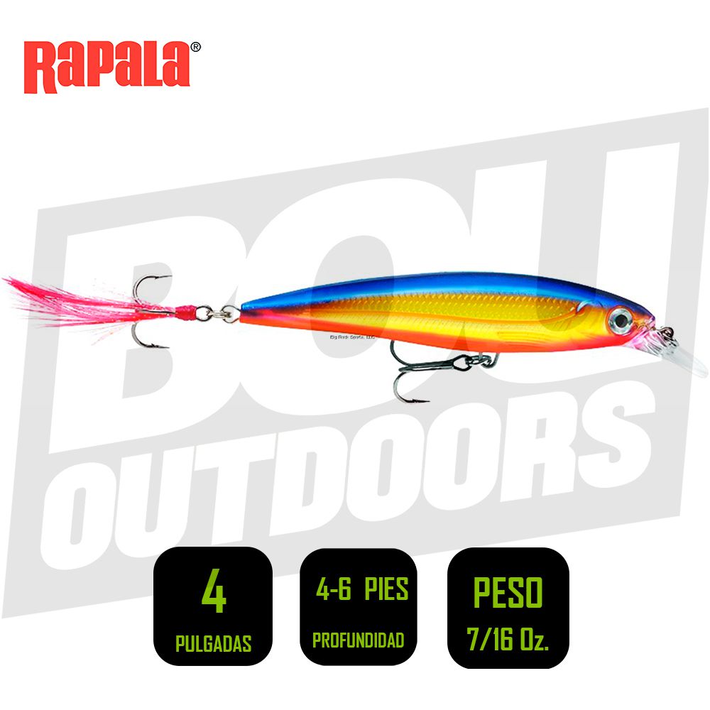 RAPALA XR10HS X-RAP JERKBAIT 4 PULG 7/16OZ HOT STEEL