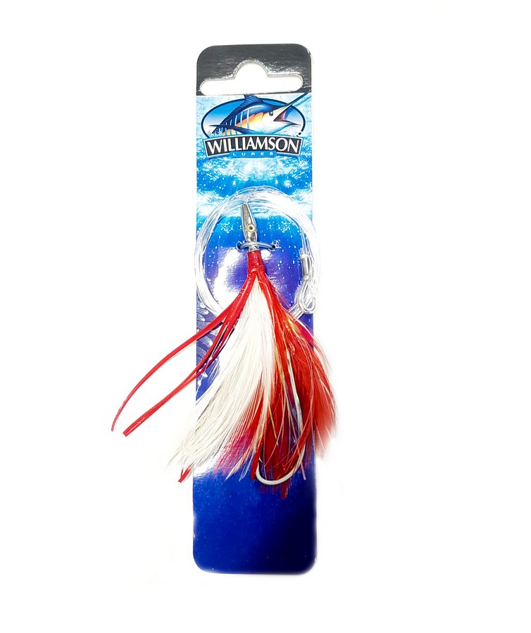 FLASH FEATHER 03  RED/ WHT