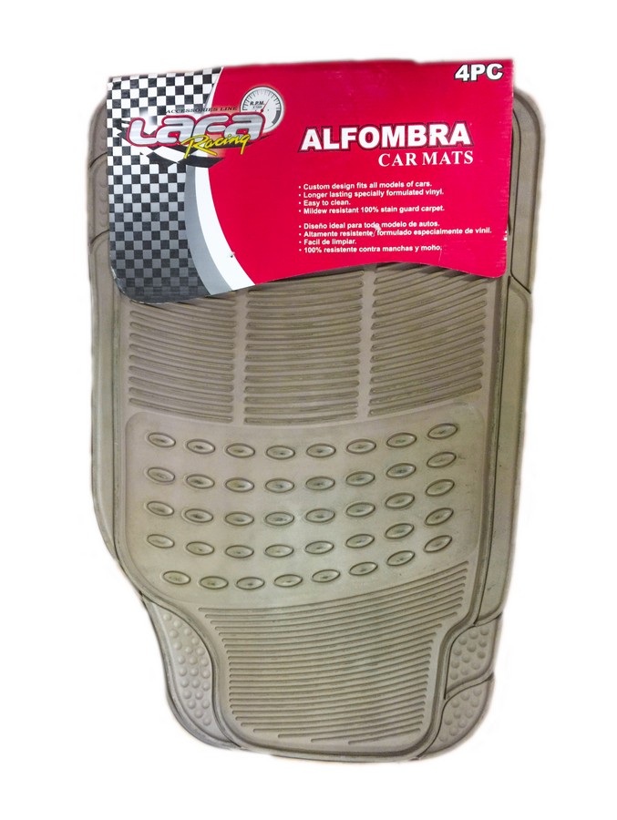 ALFOMBRA CAUCHO CREMA 4PZS SET 2327NP-C (NC)