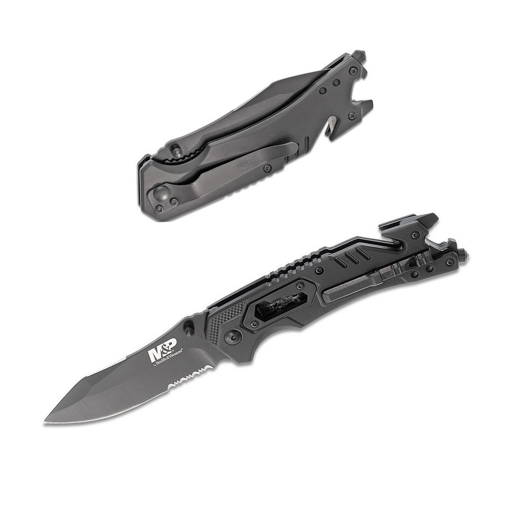 NAVAJA SMITH &amp; WESSON M&amp;P SPRING ASSIST DUAL KNIFE &amp; TOOL CLIP FOLDER 3.5PULG BLADE 1100078