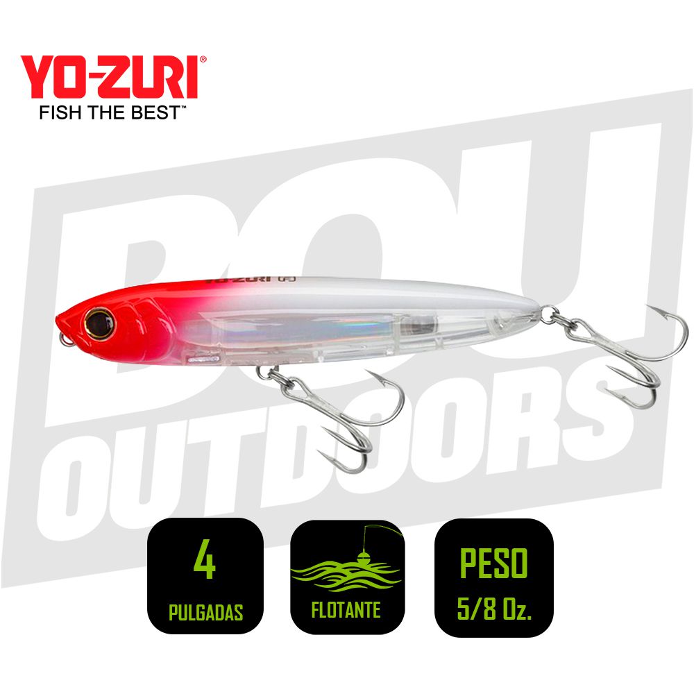 YO-ZURI INSHORE TOPKNOCK PENCIL 4 PULG 5/8 OZ RED HEAD R1350C5