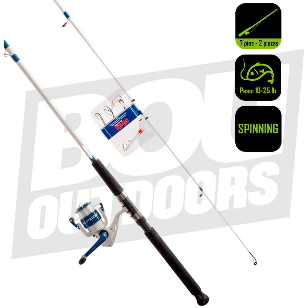 CAÑA PESCA C/CARRETE SURF/PIER 5000 SEA STRIKER 7 PIES SSC-50007S-W