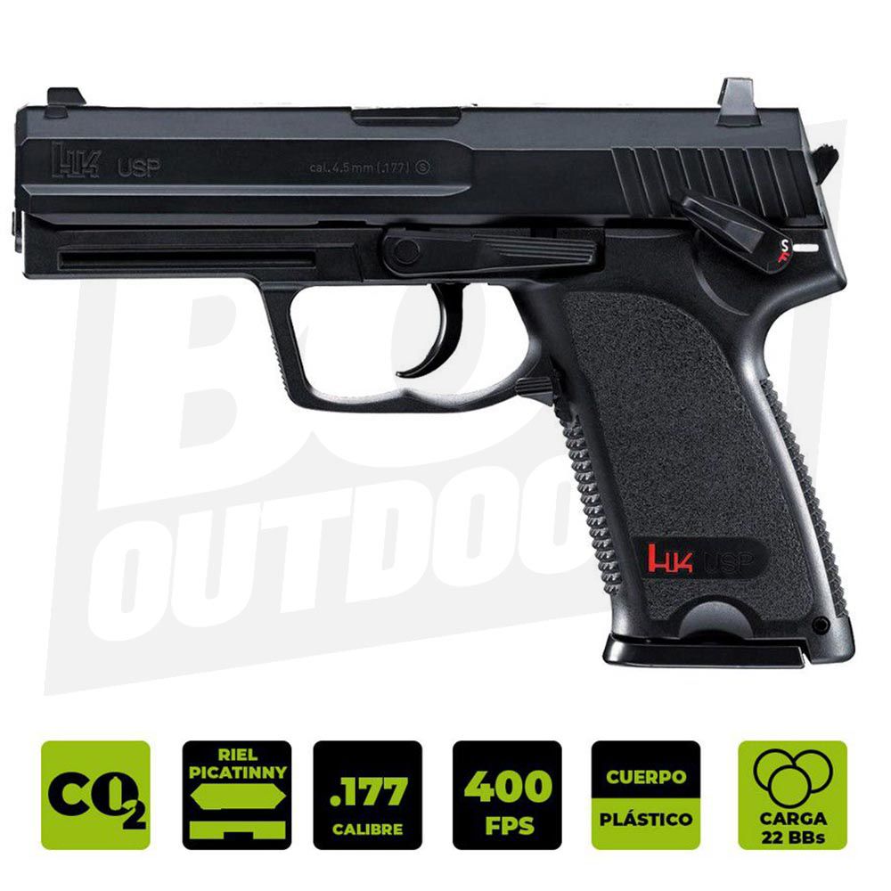 PISTOLA CO2 H&amp;K USP .177 HK-2252300