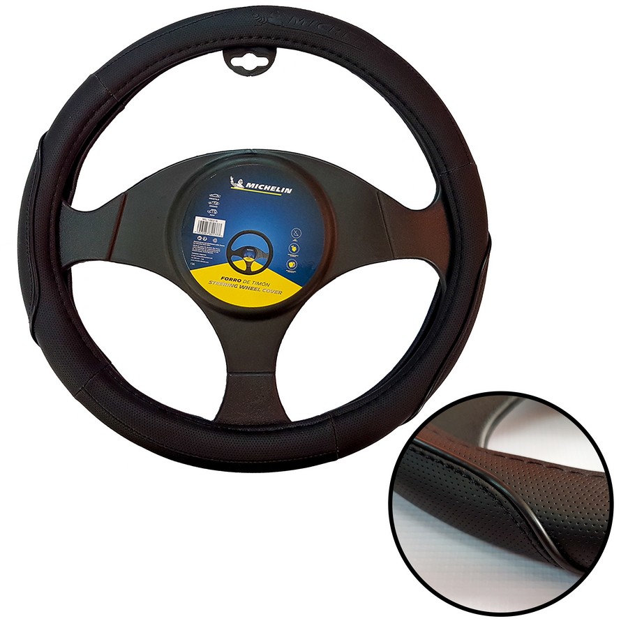 FORRO PARA TIMON AUTO MICHELIN NEGRO/NEGRO ML-1003-N (DESC)