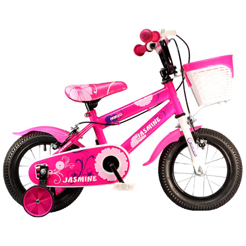 BICICLETA NIÑAS JASMINE RIN 12 ROSA C/CANASTA JAS-EV12123