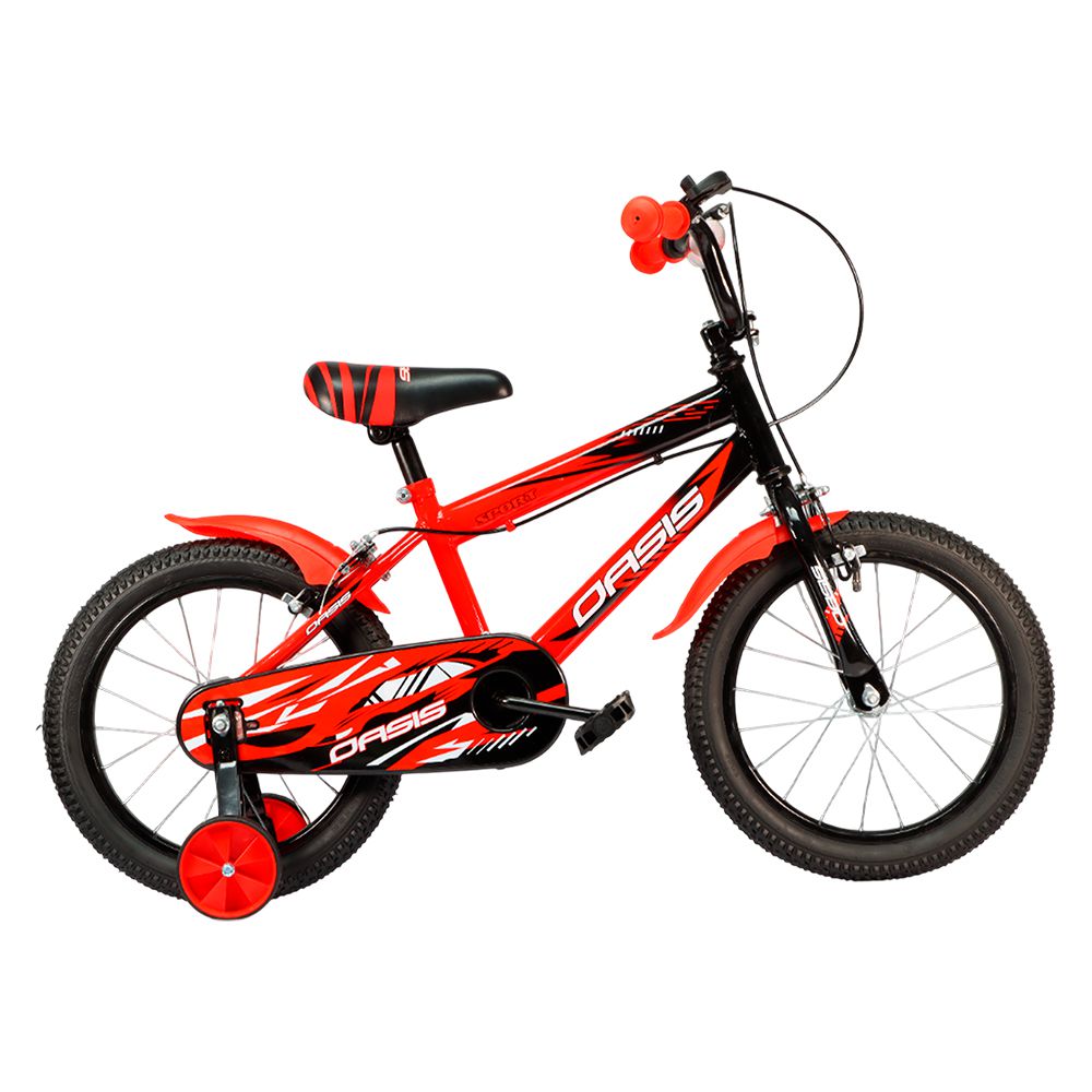 BICICLETA NIÑO OASIS RIN 16 ROJO OA-16139